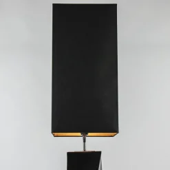 Stijlvolle vloerlamp zwart keramiek met hoge kap></noscript>Straluma Discount