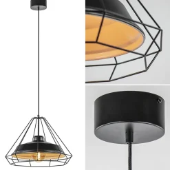 Stoere hanglamp industrieel/Scandinavisch mat zwart>Straluma Outlet