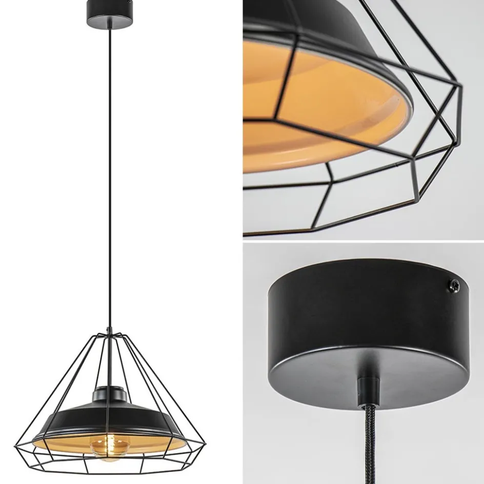 Stoere hanglamp industrieel/Scandinavisch mat zwart>Straluma Outlet