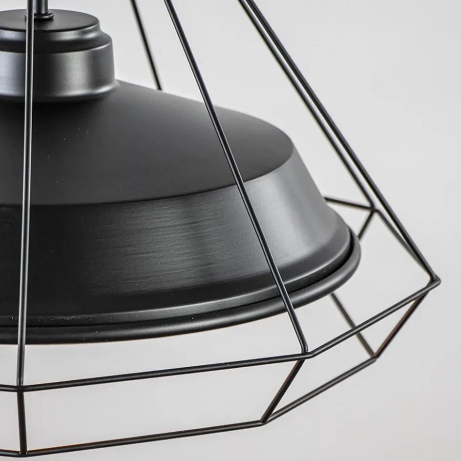 Stoere hanglamp industrieel/Scandinavisch mat zwart>Straluma Outlet