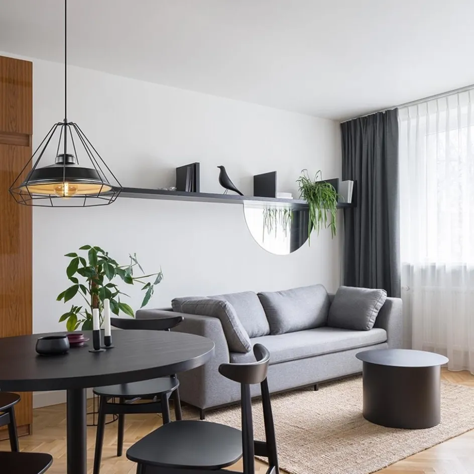 Stoere hanglamp industrieel/Scandinavisch mat zwart>Straluma Outlet