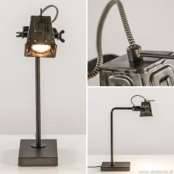 Stoere industriele tafel/bureaulamp black steel></noscript>Straluma Clearance