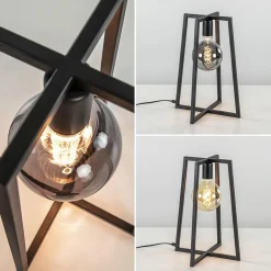 Stoere zwarte tafellamp frame></noscript>Straluma Online