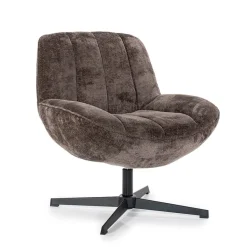 Stoffen fauteuil Derby bruin draaibaar>Straluma