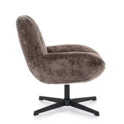 Stoffen fauteuil Derby bruin draaibaar>Straluma