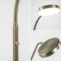 Strak klassieke LED leeslamp brons dim to warm></noscript>Straluma Clearance