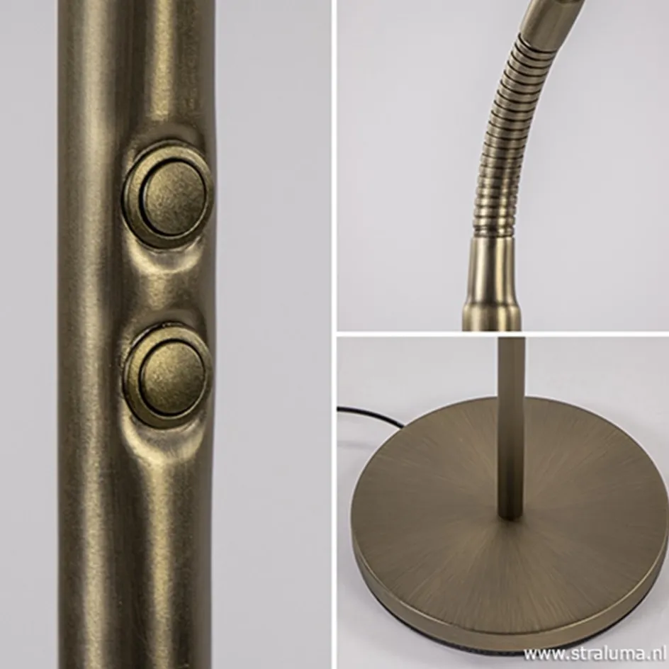 Strak klassieke leeslamp brons dimbaar>Straluma Hot