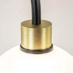 Strak klassieke tafellamp zwart met opaal glas></noscript>Straluma Online