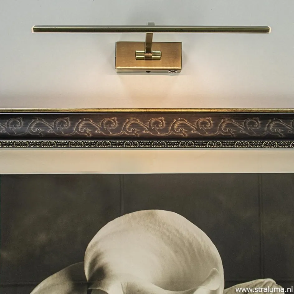 Strak klassieke wandlamp brons dimbaar LED>Straluma Hot