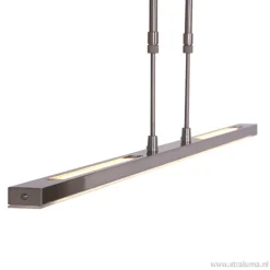 Strakke hanglamp LED staal incl. dimmer><noscript><img width=