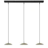 Strakke 3-lichts hanglamp LED mat zwart/mat goud>Straluma Outlet