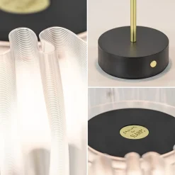 Tafellamp Accordeon op batterij prisma / zwart><noscript><img width=