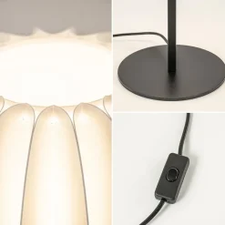 Tafellamp Arena zwart/kap wit></noscript>Straluma