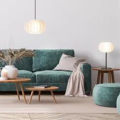 Tafellamp Arena zwart/kap wit></noscript>Straluma