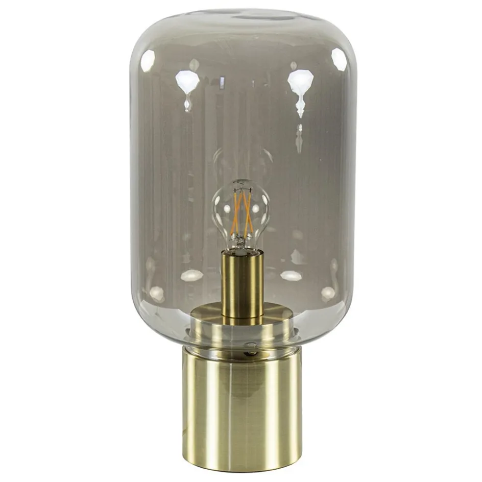 Tafellamp Arturan messing + smoke glas>Straluma Discount