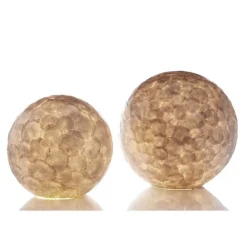 Tafellamp ball 30 cm rond creme schelpen><noscript><img width=