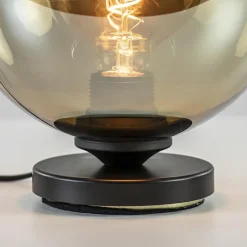 Tafellamp Bella zwart + smoke glas 20cm></noscript>Straluma Hot