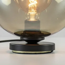 Tafellamp Bella zwart + smoke glas 25cm></noscript>Straluma Clearance