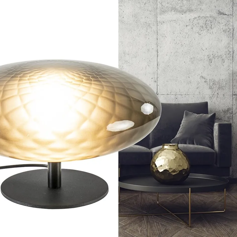 Tafellamp Bottega 40 zwart/smoke glas>Straluma Hot