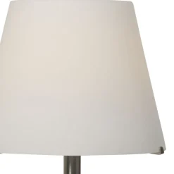 Tafellamp Calabro rvs met wit glas>Straluma Hot