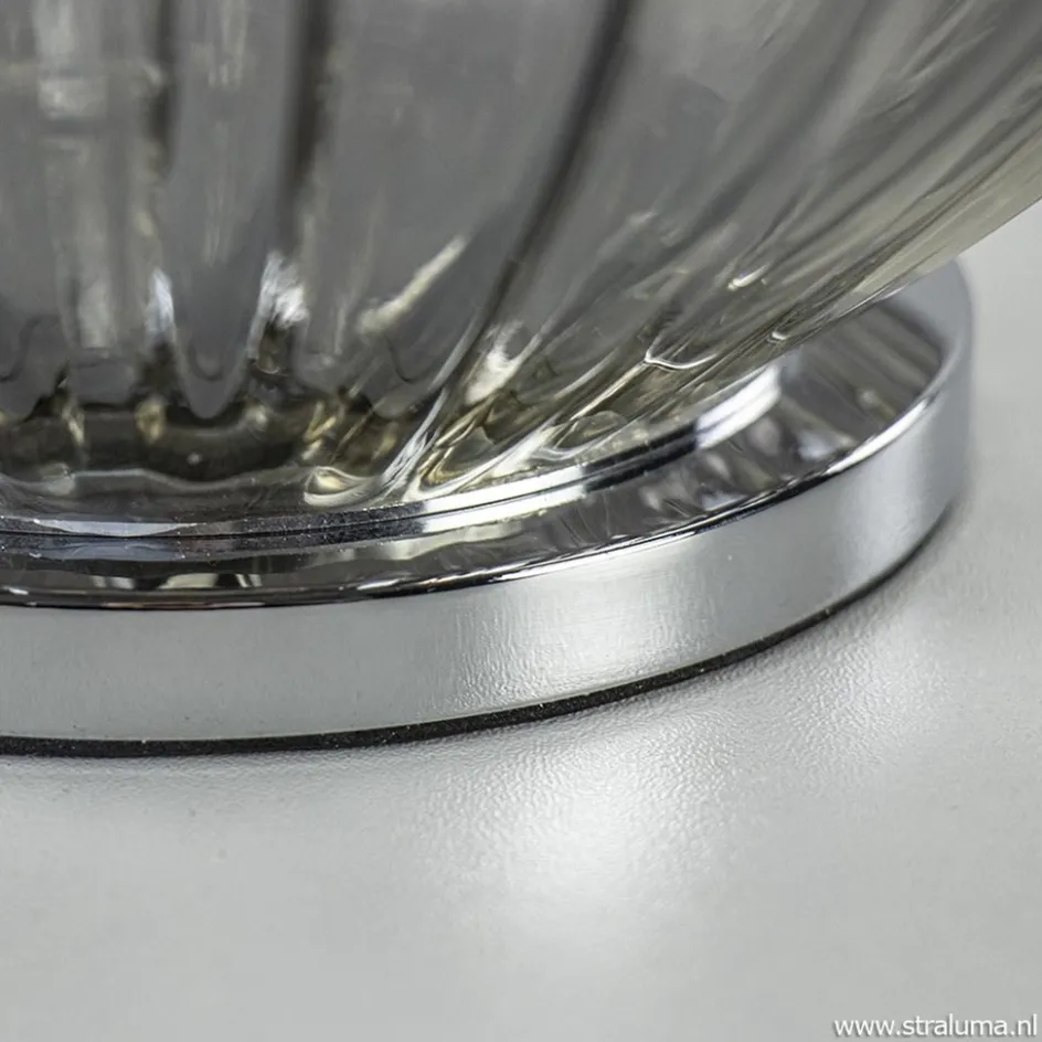 Tafellamp Egg Rib smoke glas>Straluma Best