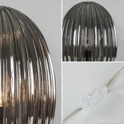 Tafellamp Egg Rib smoke glas><noscript><img width=