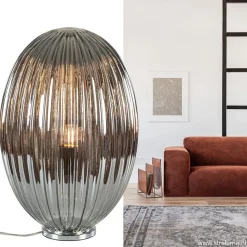 Tafellamp Egg Rib smoke glas><noscript><img width=