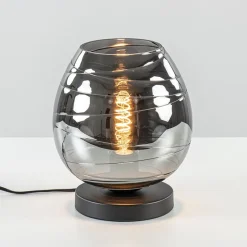 Tafellamp Fantasy laag zwart + smoke glas>Straluma Hot