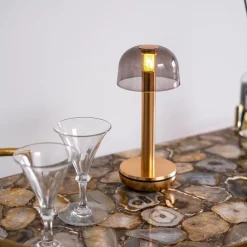 Tafellamp Humble Two goud/smoke oplaadbaar><noscript><img width=