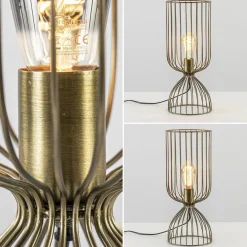 Tafellamp Lazar van Light and Living antiek brons draad><noscript><img width=