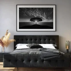 Tafellamp Lett zwart + smoke glas 13cm><noscript><img width=