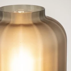 Tafellamp Lett zwart met mat smoke glas><noscript><img width=