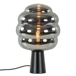 Tafellamp Misty zwart + titanium glas>Straluma New