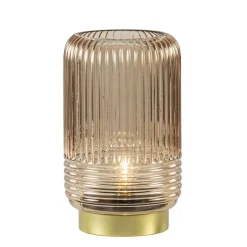 Tafellamp op batterij Lipa amber glas>Straluma Hot