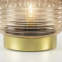 Tafellamp op batterij Lipa amber glas><noscript><img width=