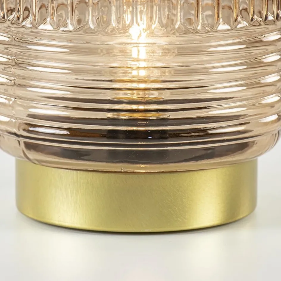 Tafellamp op batterij Lipa amber glas>Straluma Hot
