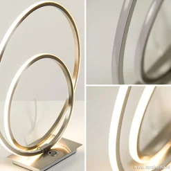 Tafellamp ringen nikkel 3-st. dimmer><noscript><img width=