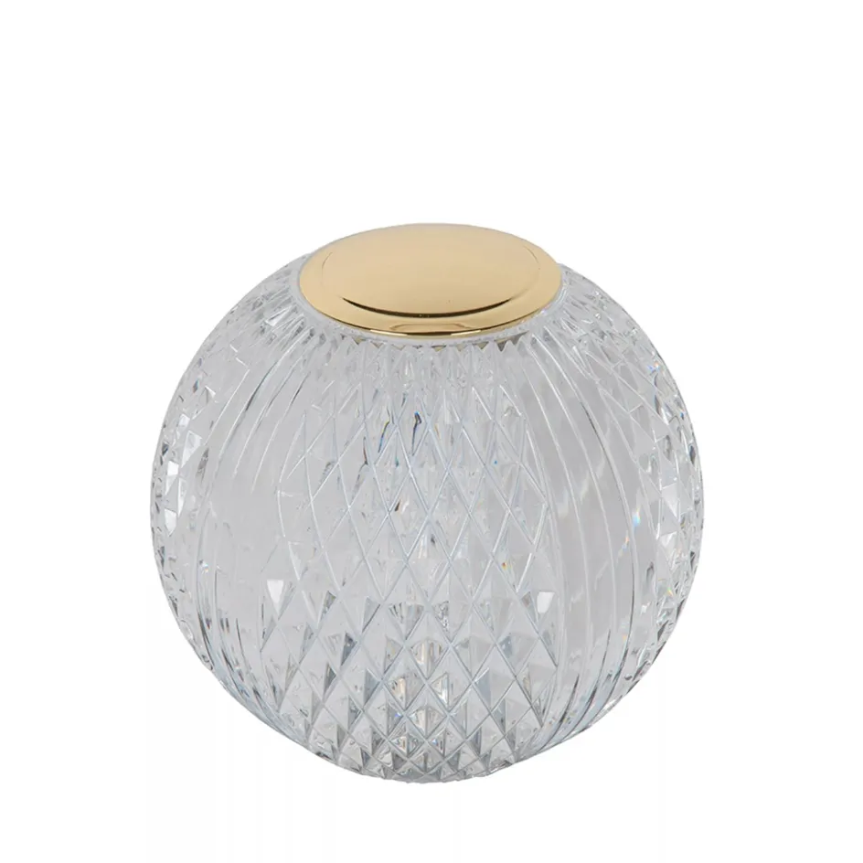 Tafellamp transparant/goud oplaadbaar en dimbaar>Straluma