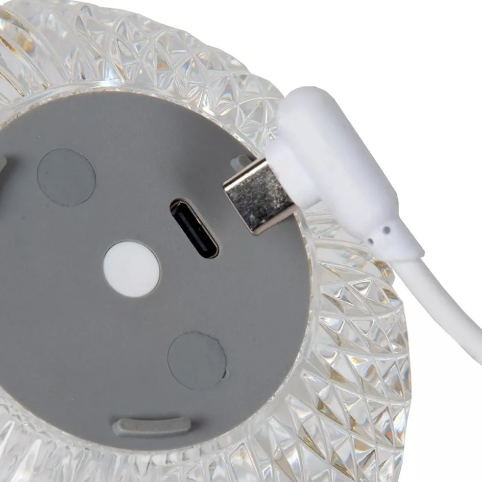 Tafellamp transparant/goud oplaadbaar en dimbaar>Straluma