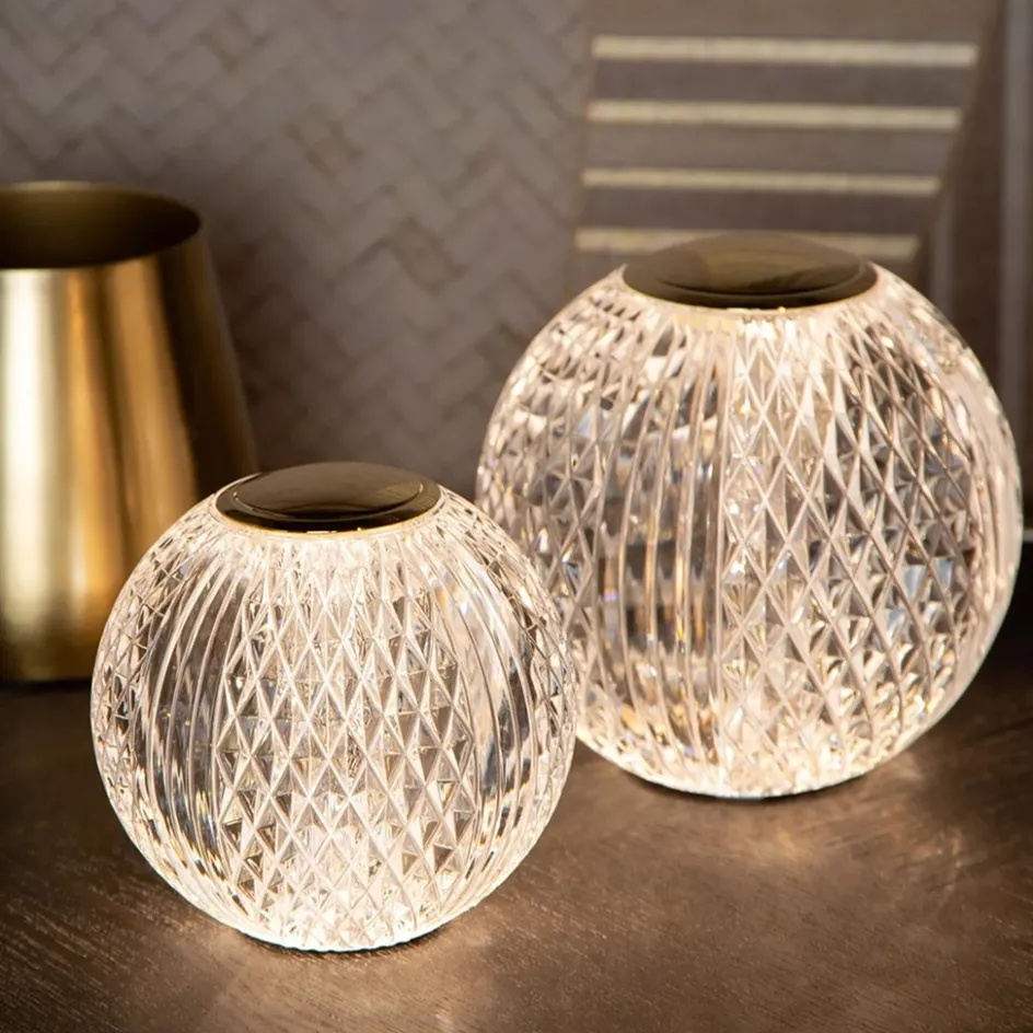 Tafellamp transparant/goud oplaadbaar en dimbaar>Straluma