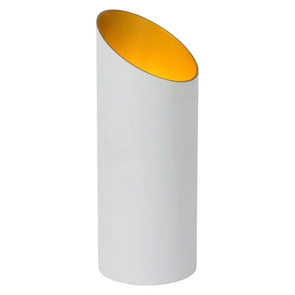 Tafellamp uplighter mat wit met goud>Straluma Hot