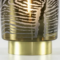 Tafellamp Zebra grijs goud op batterijen Light & Living></noscript>Straluma Outlet