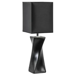 Tafellamp zwart keramiek inclusief kap zwart/goud>Straluma Sale