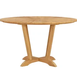 Teak houten buitentafel rond 130 cm>Straluma Online