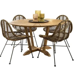 Teak houten buitentafel rond 130 cm></noscript>Straluma Online