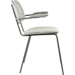 Trendy eetkamerstoel Emma velvet grijs>Straluma Clearance