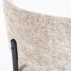 Trendy eetkamerstoel gemêleerd taupe met zwarte poot><noscript><img width=