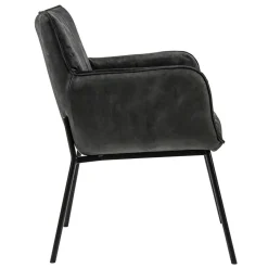 Trendy eetkamerstoel velours antraciet met armleuning><noscript><img width=