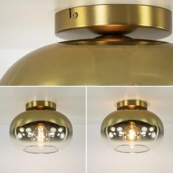 Trendy plafondlamp goud met goud gradiënt glas></noscript>Straluma Online