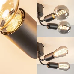 Trendy plafondlamp mat zwart exclusief lichtbron></noscript>Straluma Hot